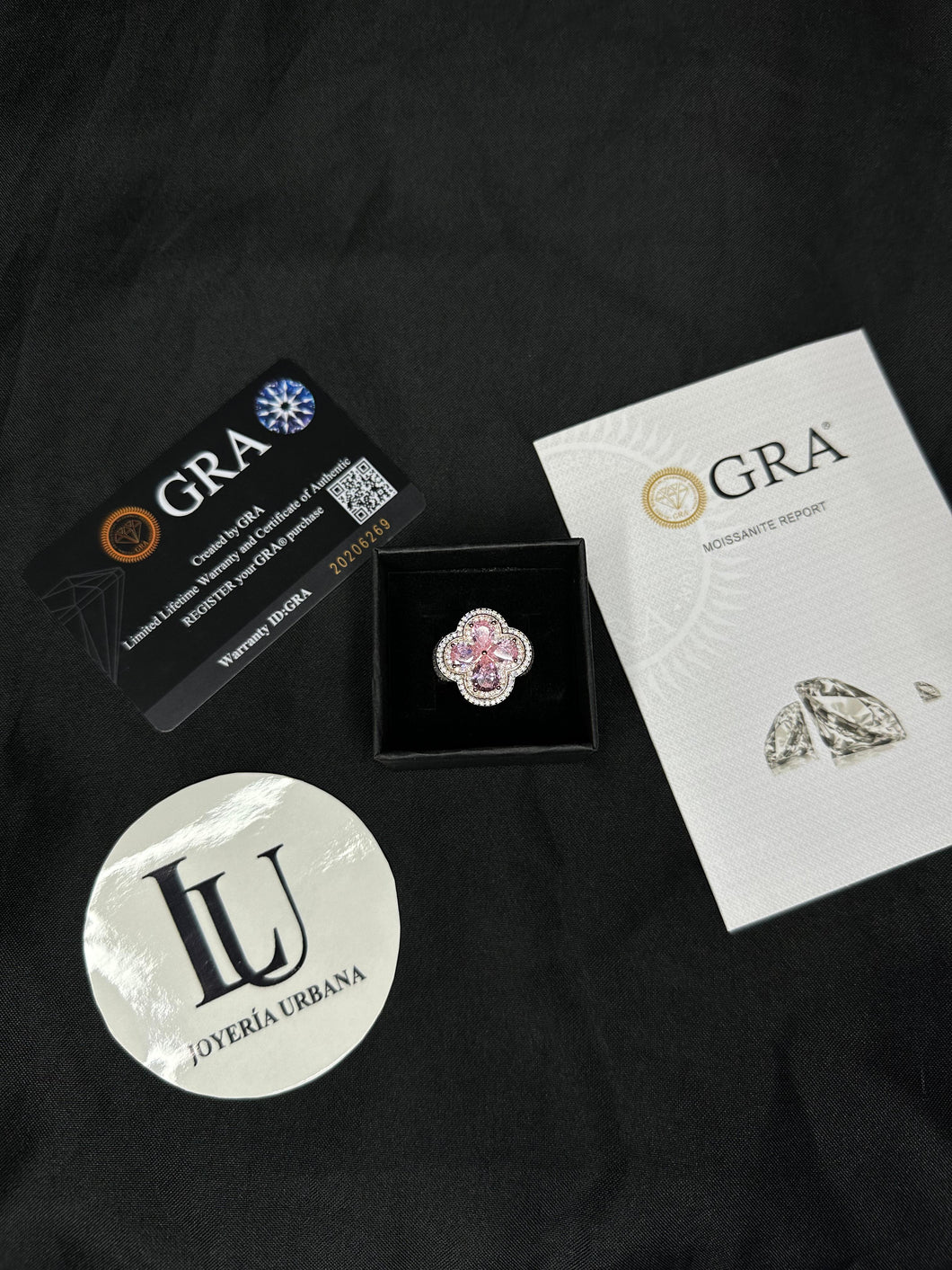 Anillo Blessd Rosa Moissanitas-Plata Ley 925