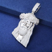 Cargar imagen en el visor de la galería, Dije Rostro Cristo Plata Ley 925-Moissanitas
