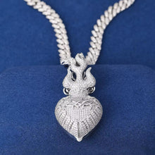 Cargar imagen en el visor de la galería, Dije Corazón-Espinas Plata Ley 925-Moissanitas
