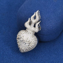 Cargar imagen en el visor de la galería, Dije Corazón-Espinas Plata Ley 925-Moissanitas
