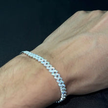 Cargar imagen en el visor de la galería, Pulsera Cubana Miami Plata Ley 925-Moissanitas
