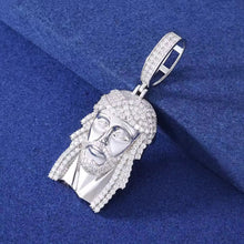 Cargar imagen en el visor de la galería, Dije Rostro Cristo Plata Ley 925-Moissanitas
