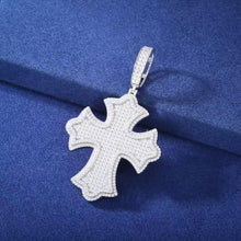 Cargar imagen en el visor de la galería, Dije Cruz Plata Ley 925-Moissanitas
