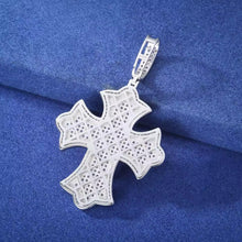 Cargar imagen en el visor de la galería, Dije Cruz Plata Ley 925-Moissanitas

