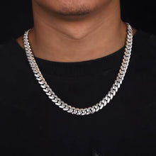 Cargar imagen en el visor de la galería, Cadena y Pulsera Cubana Maciza Lisa Plata Ley 925
