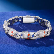 Cargar imagen en el visor de la galería, Pulsera Cubana Calaveras Plata Ley 925-Moissanitas
