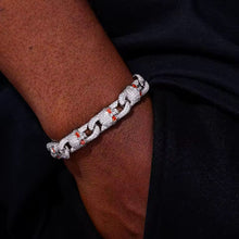 Cargar imagen en el visor de la galería, Pulsera Cubana Calaveras Plata Ley 925-Moissanitas
