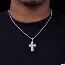 Cargar imagen en el visor de la galería, Dije Cruz Plata Ley 925-Moissanitas

