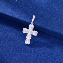 Cargar imagen en el visor de la galería, Dije Cruz Plata Ley 925-Moissanitas

