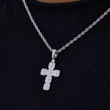 Cargar imagen en el visor de la galería, Dije Cruz Plata Ley 925-Moissanitas
