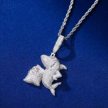 Cargar imagen en el visor de la galería, Dije Tiburón Bolsa De Dinero Plata Ley 925-Moissanitas
