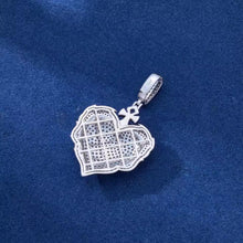Cargar imagen en el visor de la galería, Dije Corazón Plata Ley 925-Moissanitas
