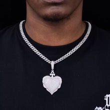 Cargar imagen en el visor de la galería, Dije Corazón Plata Ley 925-Moissanitas
