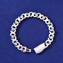 Cargar imagen en el visor de la galería, Pulsera Cubana Infinita Plata Ley 925-Moissanitas
