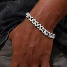 Cargar imagen en el visor de la galería, Pulsera Cubana Infinita Plata Ley 925-Moissanitas
