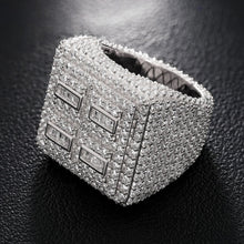 Cargar imagen en el visor de la galería, Anillo Baguette Cuadrado Moissanitas-Plata Ley 925
