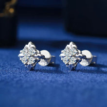 Cargar imagen en el visor de la galería, Aretes Moissanitas-Plata Ley 925
