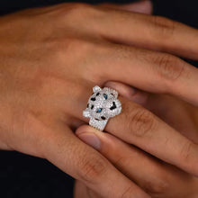 Cargar imagen en el visor de la galería, Dije Leopardo Plata Ley 925-Moissanitas
