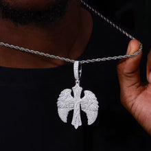 Cargar imagen en el visor de la galería, Dije Cruz Alas Plata Ley 925-Moissanitas
