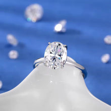 Cargar imagen en el visor de la galería, Anillo Solitario Dama Moissanitas-Plata Ley 925
