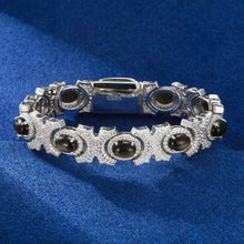 Cargar imagen en el visor de la galería, Pulsera Cubana Moissanitas-Plata Ley 925
