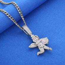 Cargar imagen en el visor de la galería, Dije Ángel Dinero Plata Ley 925-Moissanitas
