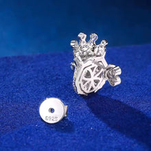 Cargar imagen en el visor de la galería, Aretes Rey León Plata Ley 925-Moissanitas
