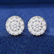 Cargar imagen en el visor de la galería, Aretes Redondos Plata Ley 925-Moissanitas
