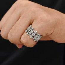 Cargar imagen en el visor de la galería, Anillo Cruz Plata Ley 925-Moissanitas
