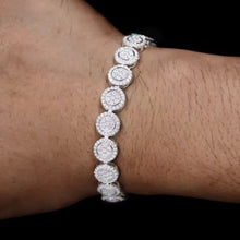 Cargar imagen en el visor de la galería, Pulsera Tennis Circular Plata Ley 925-Moissanitas
