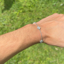 Cargar imagen en el visor de la galería, Pulsera tréboles Plata Ley 925-Moissanitas
