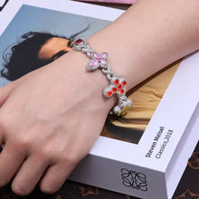 Cargar imagen en el visor de la galería, Pulsera Cubana Cruz-Ojo Plata Ley 925-Moissanitas
