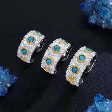 Cargar imagen en el visor de la galería, Anillo Flores Plata Ley 925-Moissanitas
