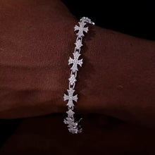 Cargar imagen en el visor de la galería, Pulsera Cubana Cruces Plata Ley 925-Moissanitas
