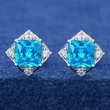 Cargar imagen en el visor de la galería, Aretes Moissanitas-Plata Ley 925
