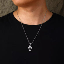 Cargar imagen en el visor de la galería, Dije Cruz Moissanitas-Plata Ley 925
