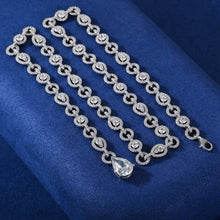 Cargar imagen en el visor de la galería, Collar Plata Ley 925-Moissanitas DAMA 41cm
