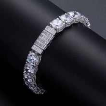 Cargar imagen en el visor de la galería, Pulsera Tennis 10mm Plata Ley 925-Moissanitas
