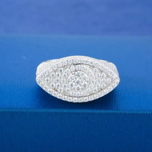 Cargar imagen en el visor de la galería, Anillo Ojo Moissanitas-Plata Ley 925
