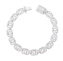 Cargar imagen en el visor de la galería, Pulsera Cubana Plata Ley 925-Moissanitas
