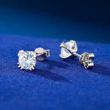 Cargar imagen en el visor de la galería, Aretes Topitos Plata Ley 925-Moissanitas
