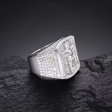 Cargar imagen en el visor de la galería, Anillo Jesús Cruz Plata Ley 925-Moissanitas
