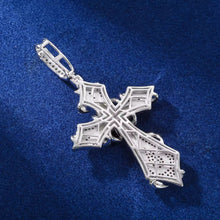 Cargar imagen en el visor de la galería, Dije Cruz Moissanitas-Plata Ley 925

