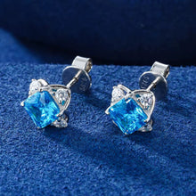 Cargar imagen en el visor de la galería, Aretes Moissanitas-Plata Ley 925
