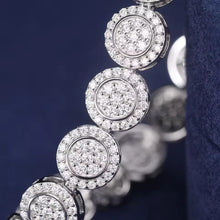 Cargar imagen en el visor de la galería, Pulsera Tennis Circular Plata Ley 925-Moissanitas

