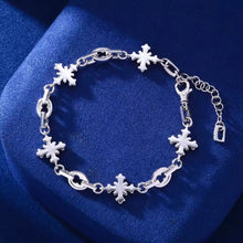 Cargar imagen en el visor de la galería, Pulsera Cruz Lazo Plata Ley 925-Moissanitas
