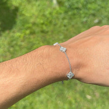 Cargar imagen en el visor de la galería, Pulsera tréboles Plata Ley 925-Moissanitas
