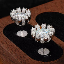 Cargar imagen en el visor de la galería, Aretes Moissanitas-Plata Ley 925
