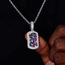 Cargar imagen en el visor de la galería, Dije Placa Colores Plata Ley 925-Moissanitas
