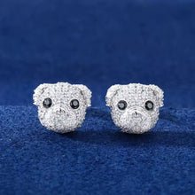 Cargar imagen en el visor de la galería, Aretes Perro Plata Ley 925-Moissanitas

